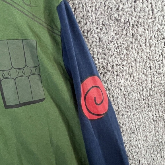 Hot Topic Naruto Hoodie Green Long Sleeve Cosplay Full Zip Men's Size Large - Picture 5 of 12